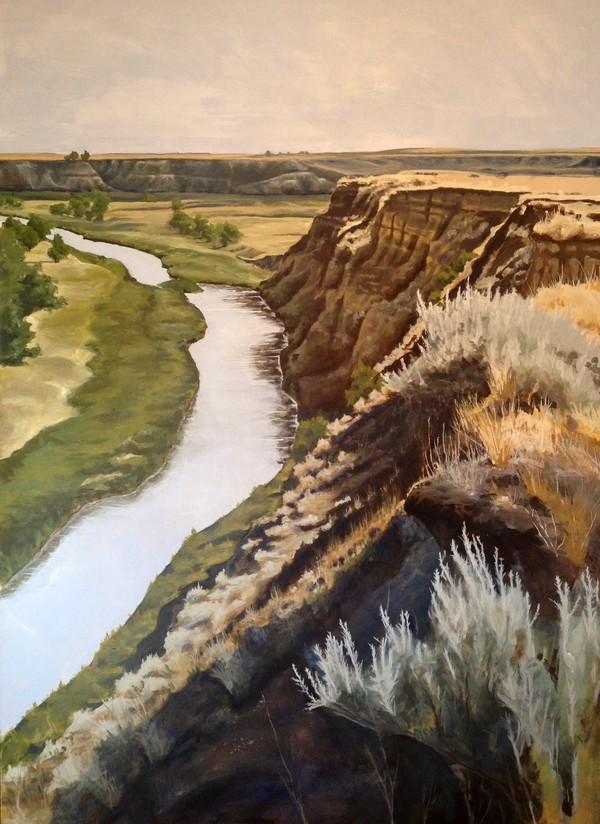 river with grass