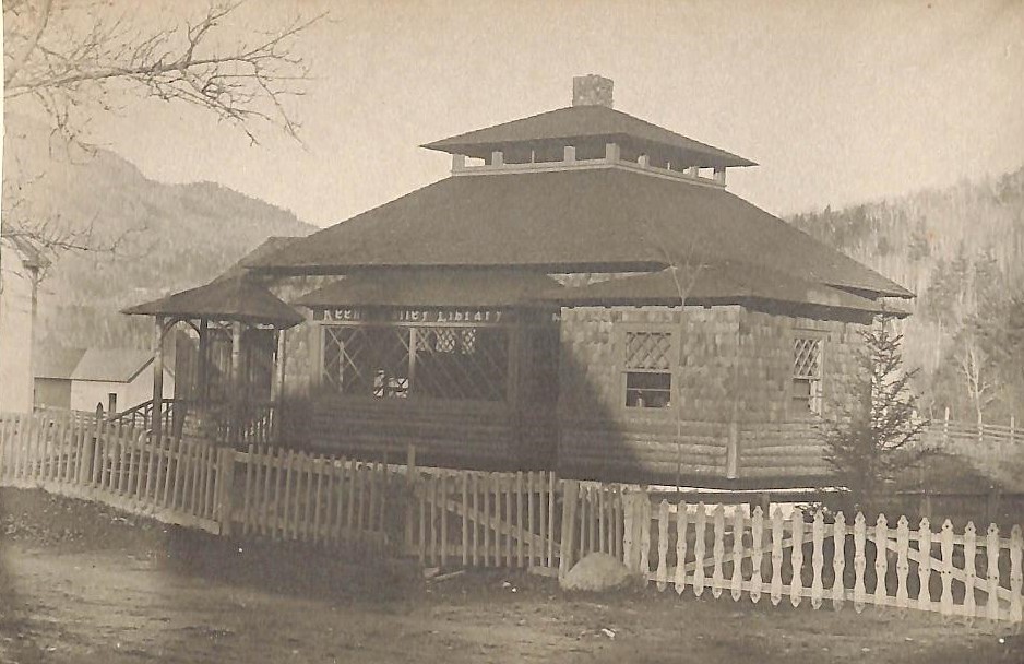 An early photograph of the Keene Valley Library, which has been serving the community since 1896. 
Photo courtesy of the Keene Valley Library.