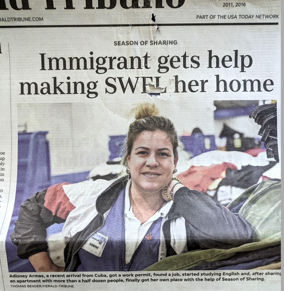 Heading saying Immigrant Makes SWFL Her Home